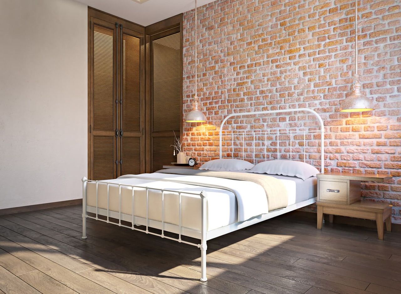 White Bed Product Rendering