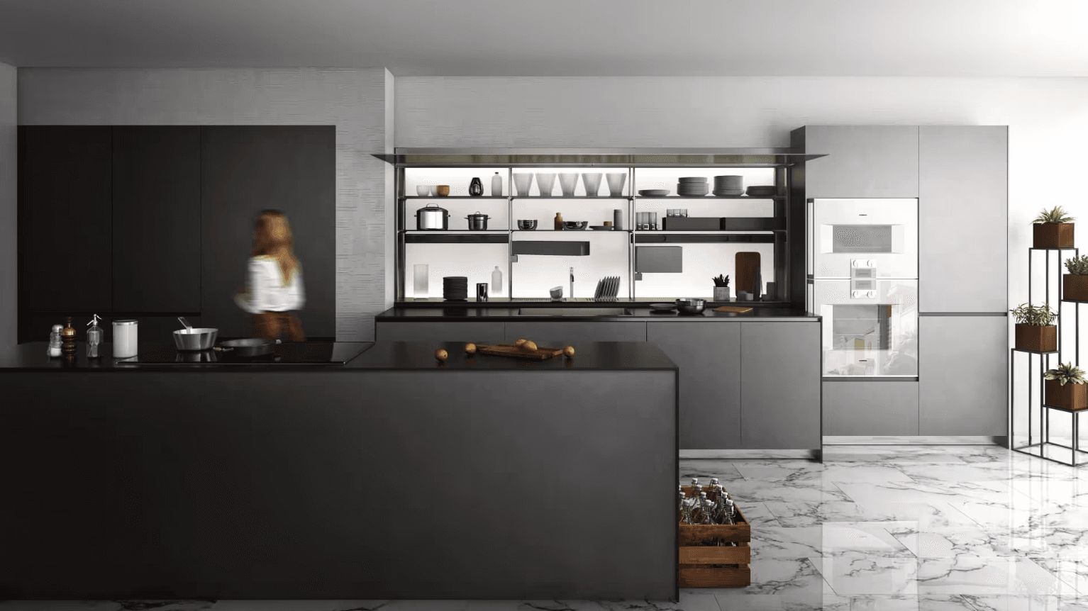 Kitchen Furniture Lifestyle 3D Render