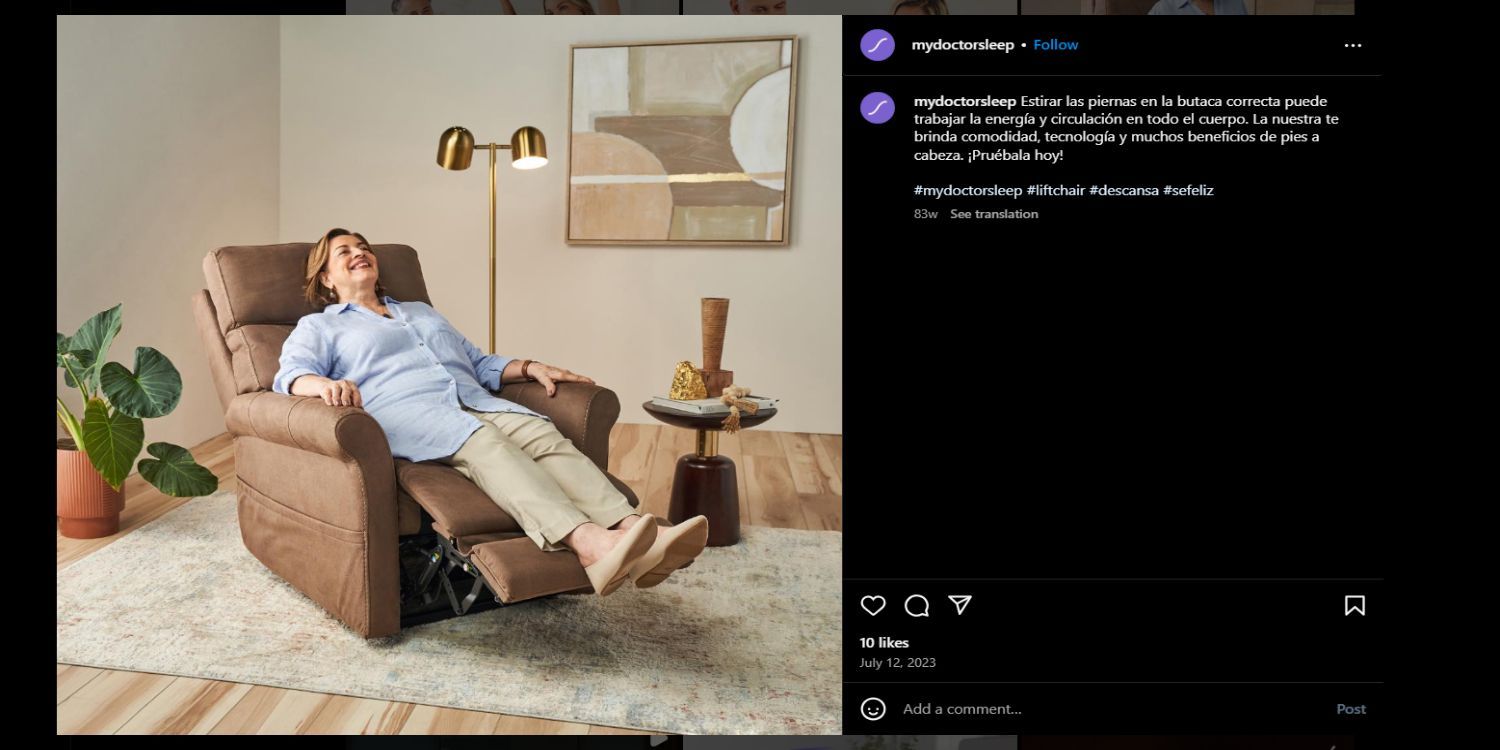 CGI for a Sleeping Furniture IG Page
