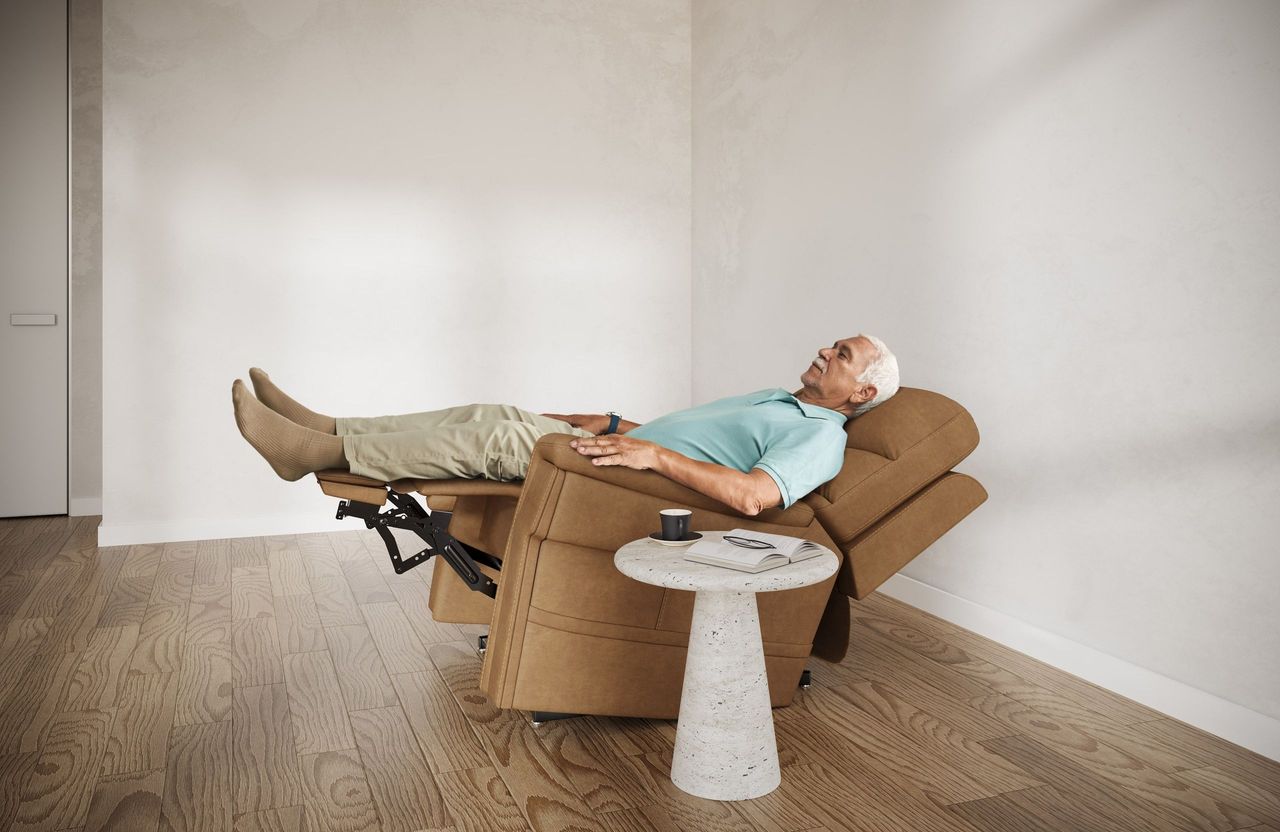 Old Man in a Lounge Chair CG Render