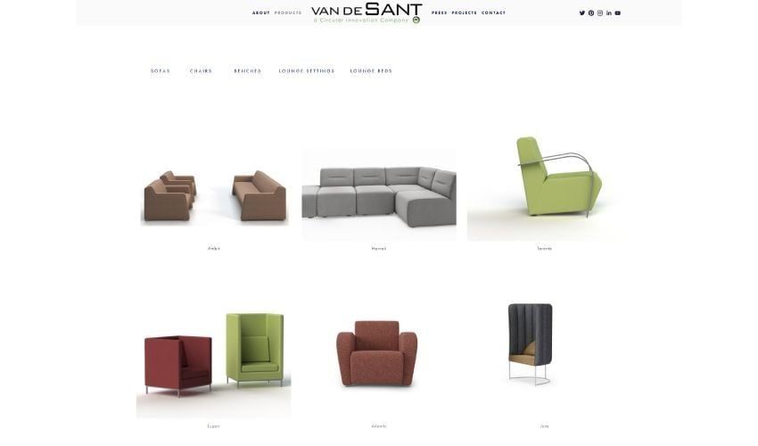 3D furniture modeling and rendering of sofas and chairs, showcasing realistic 3D visualization and photorealistic CGI.