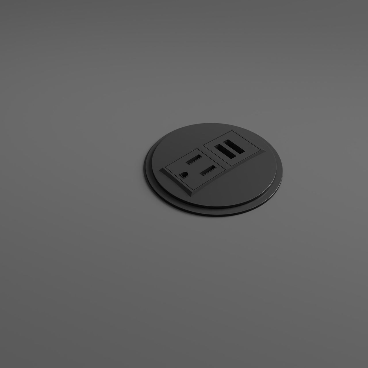 Black Socket Close Up Rendering
