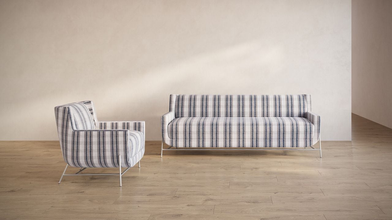 White Checkered Sofa Texture