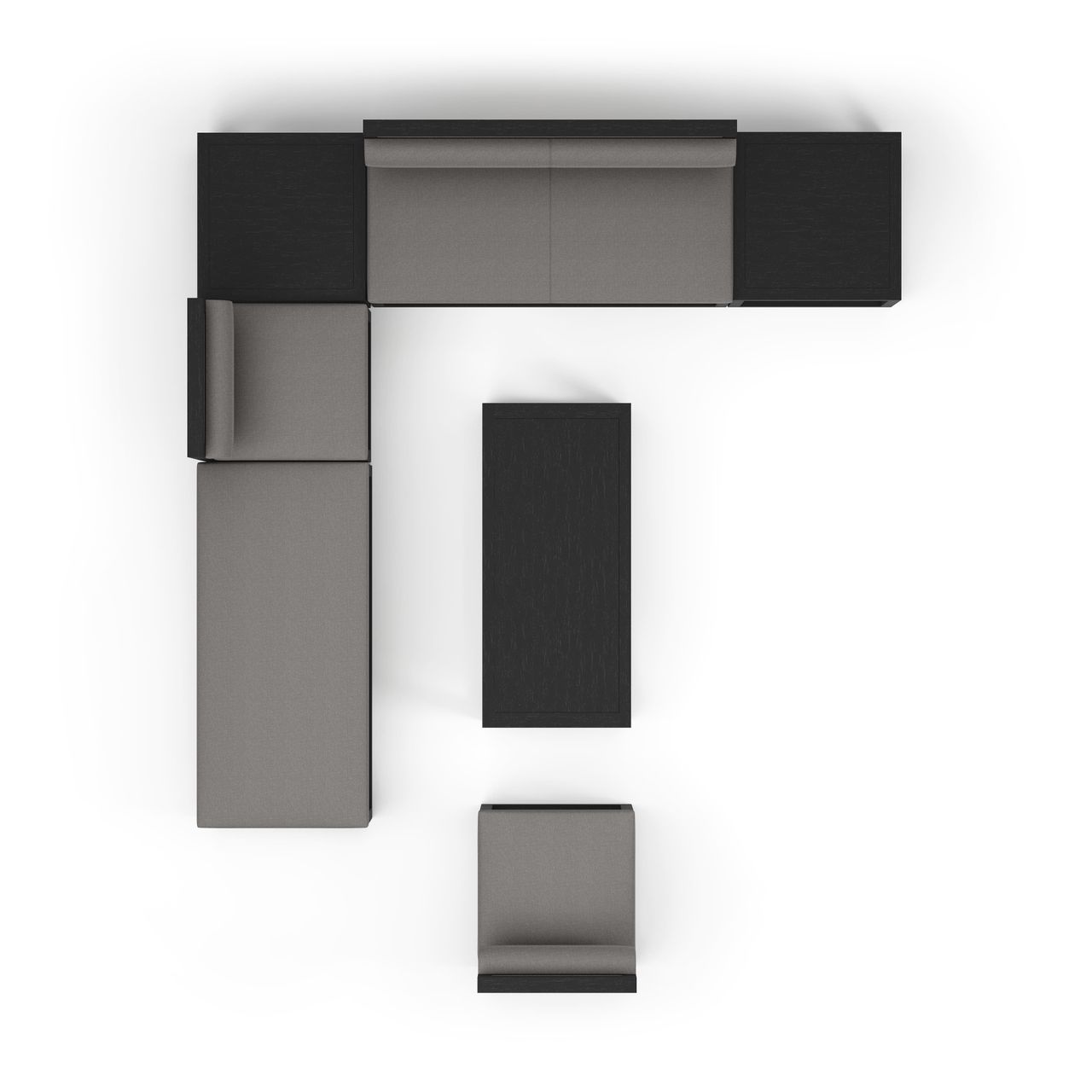 Grey Sofa Set Top View