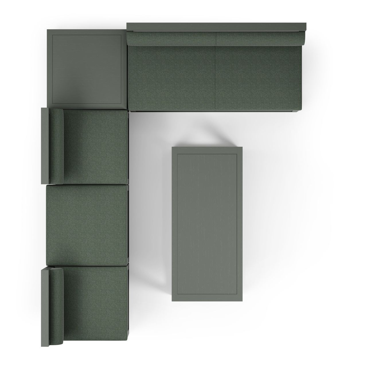 Green Sofa Set Top View