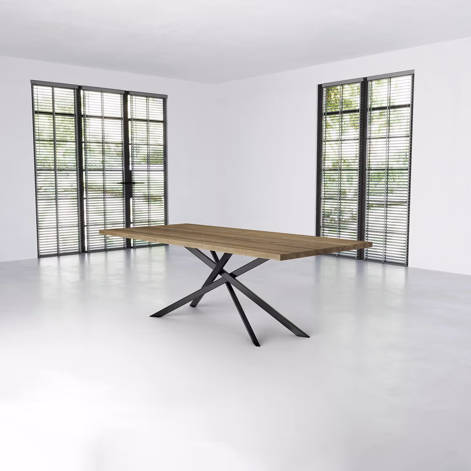 Wall 3D Rendering for a Brown Table Design