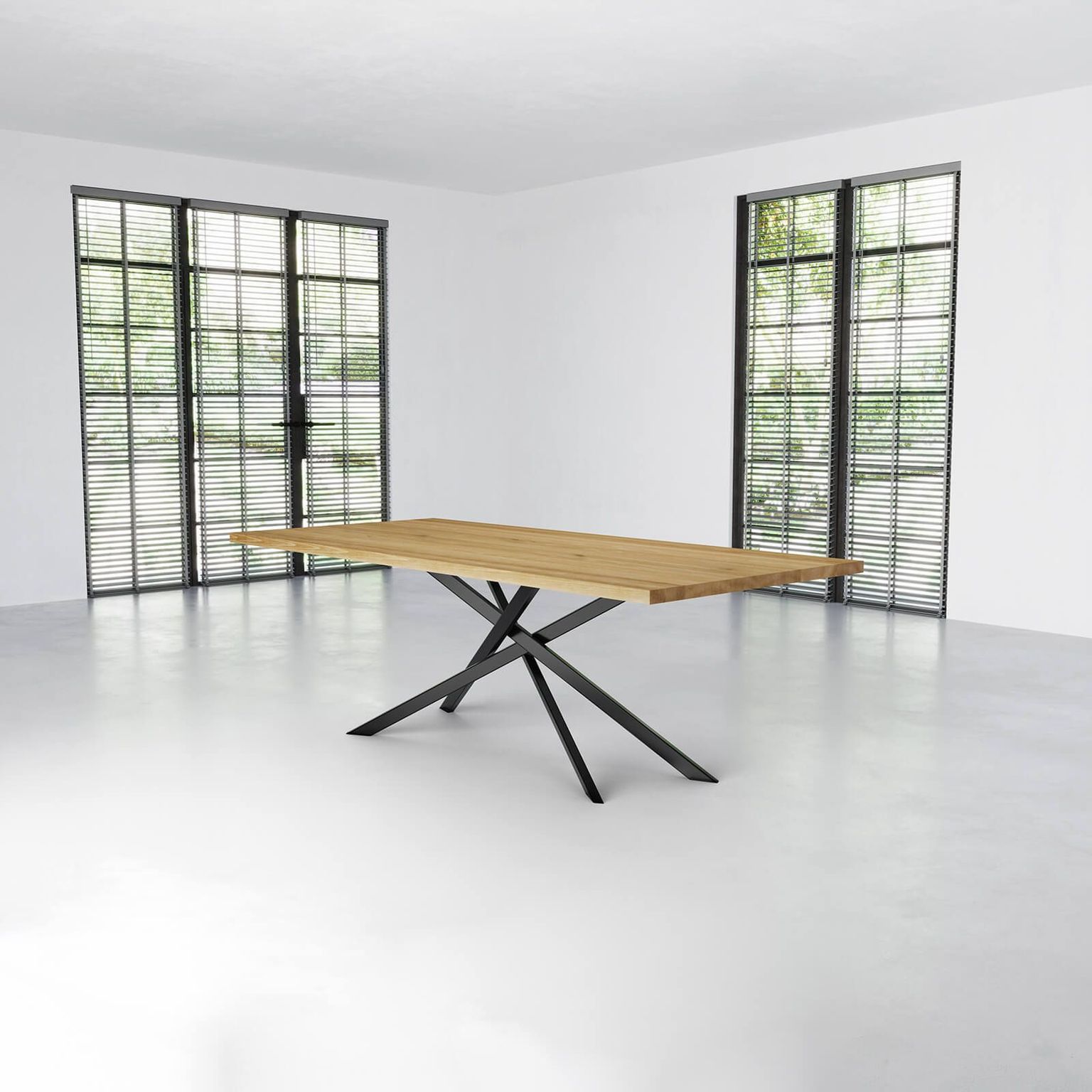 Wall 3D Rendering for a Light Brown Table Design