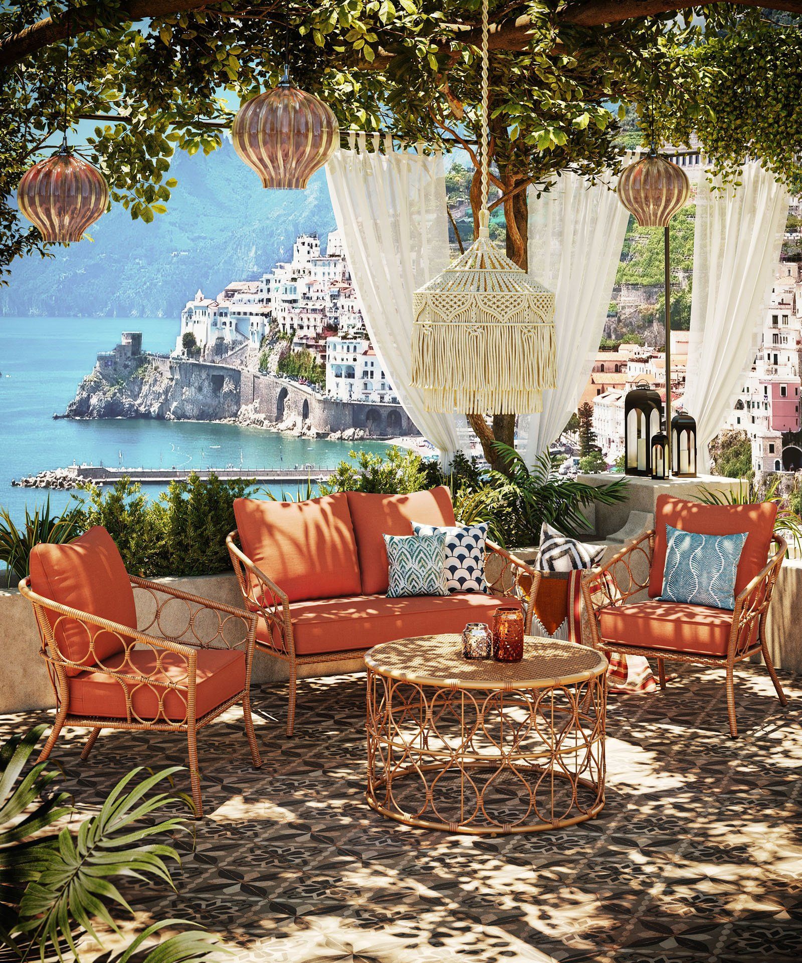 Italian Terrace Visualization for an Outdoor Furniture Collection