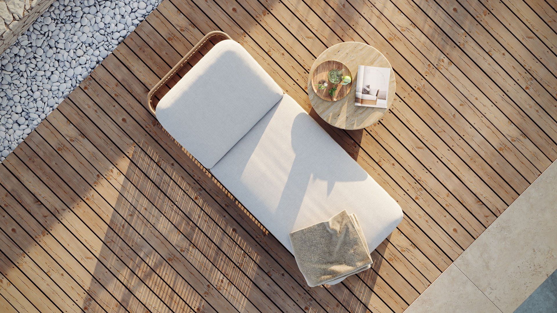 3D Visualization of Terraces for a Lounge Chair