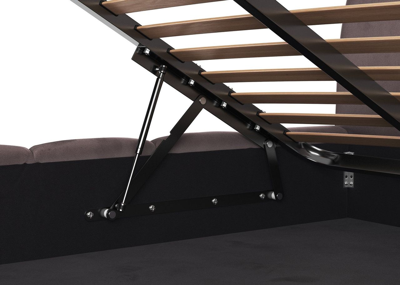 Photoreal 3D rendered image of a bed frame mechanism showcasing realistic product rendering and 3D product visualization.