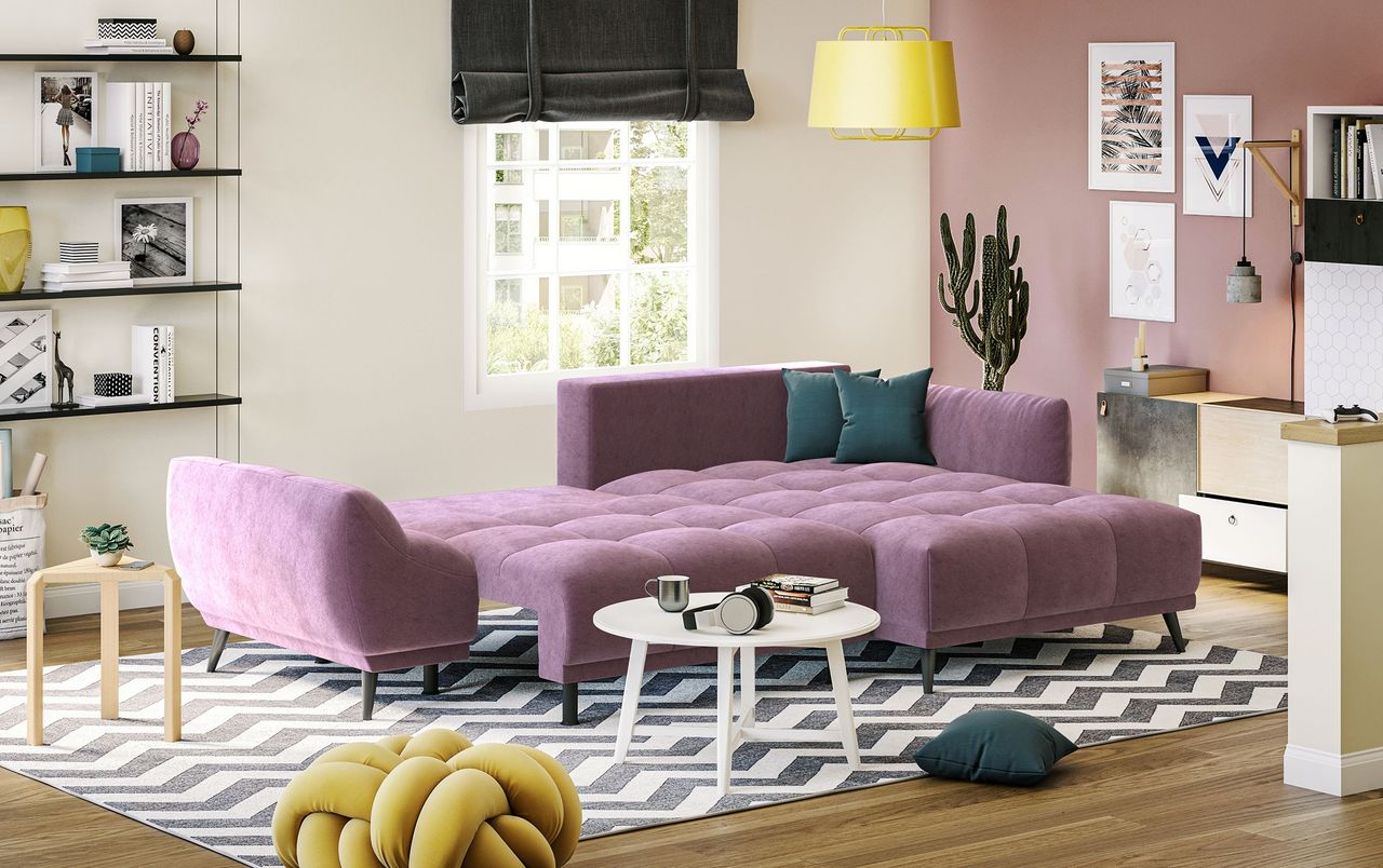 Pink Sofa Lifestyle 3D Render