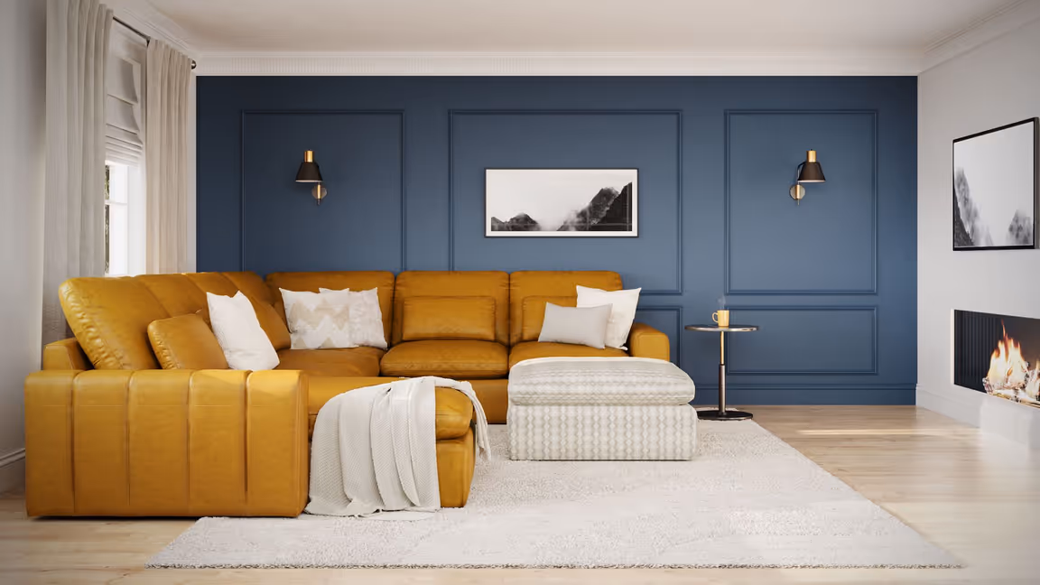 Yellow Sofa Lifestyle CG Rendering