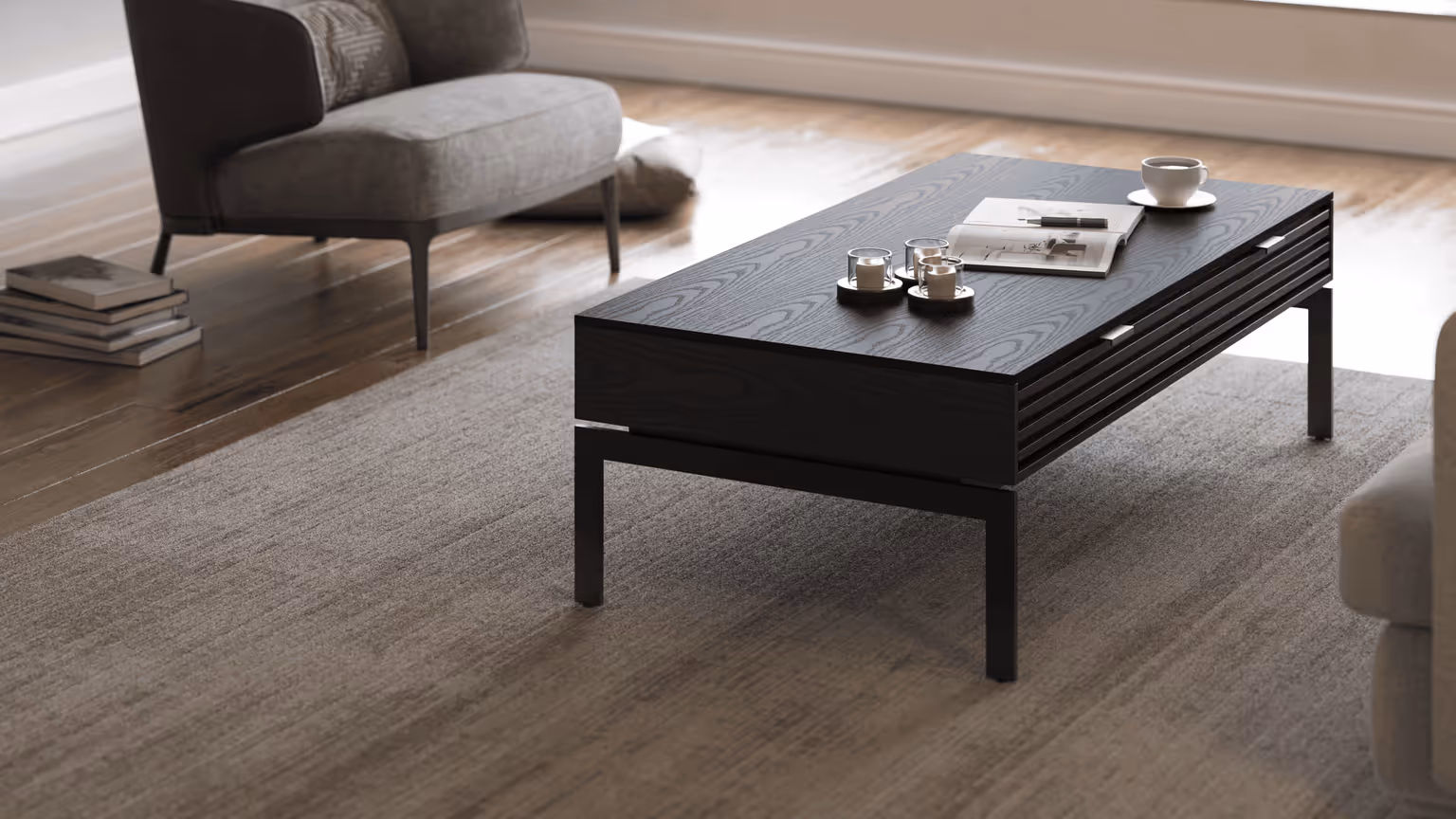 Dark Brown Coffee Table CGI