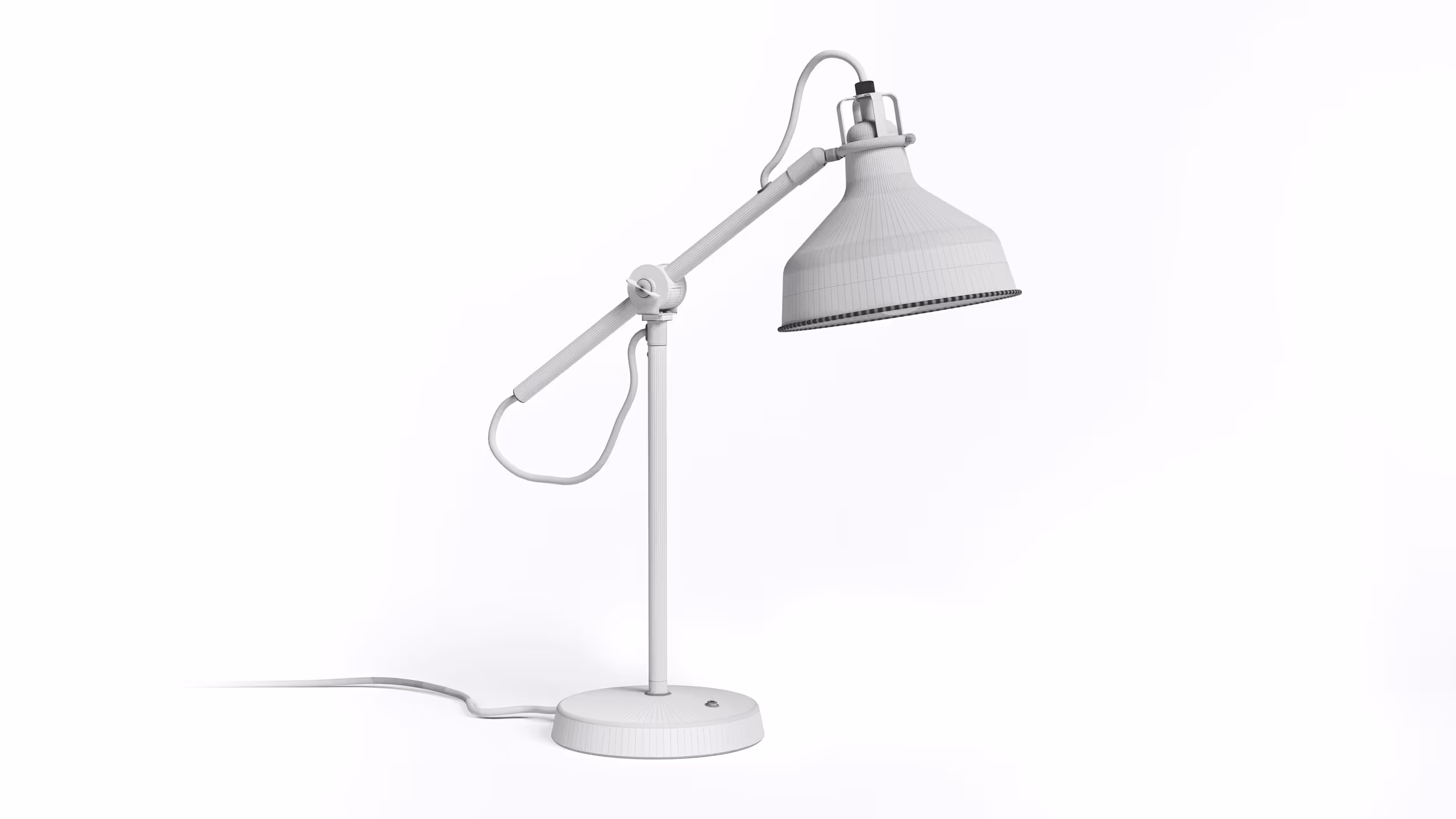 High-quality 3D rendered lamp showcasing realistic lighting effects and 3D product visualization